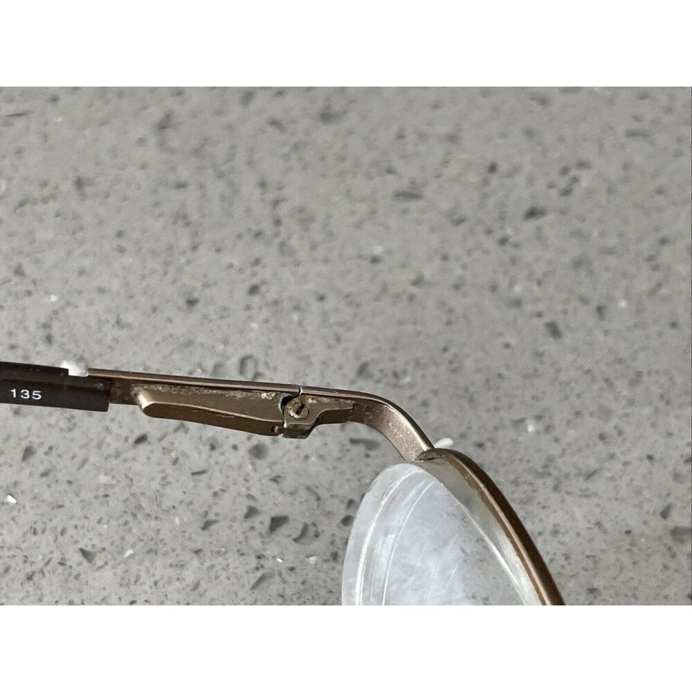 DKNY 6227 2225 50 18 135 Eyeglasses Frames Only Half Rim Flex Hinges brown Italy